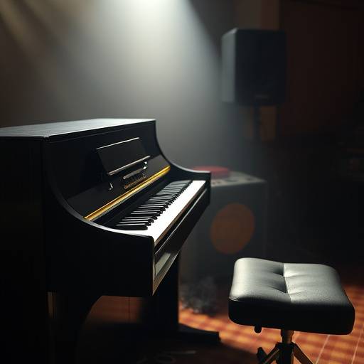 A Fender Rhodes electric piano in a studio setting.