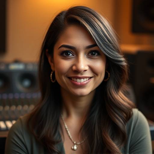 Portrait of Serena Jones, a mixing and mastering engineer at SoundWave Studios.